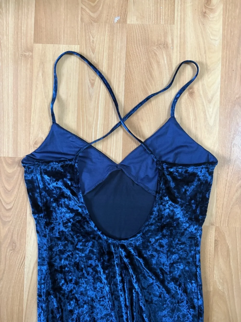Lulu's Navy Blue Velvet Dress - Picture 4 of 7